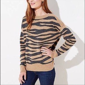 NWT Loft Zebra Wool Sweater
